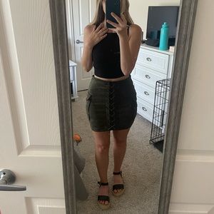 3/$15 Jealous Tomato Suede Skirt- S